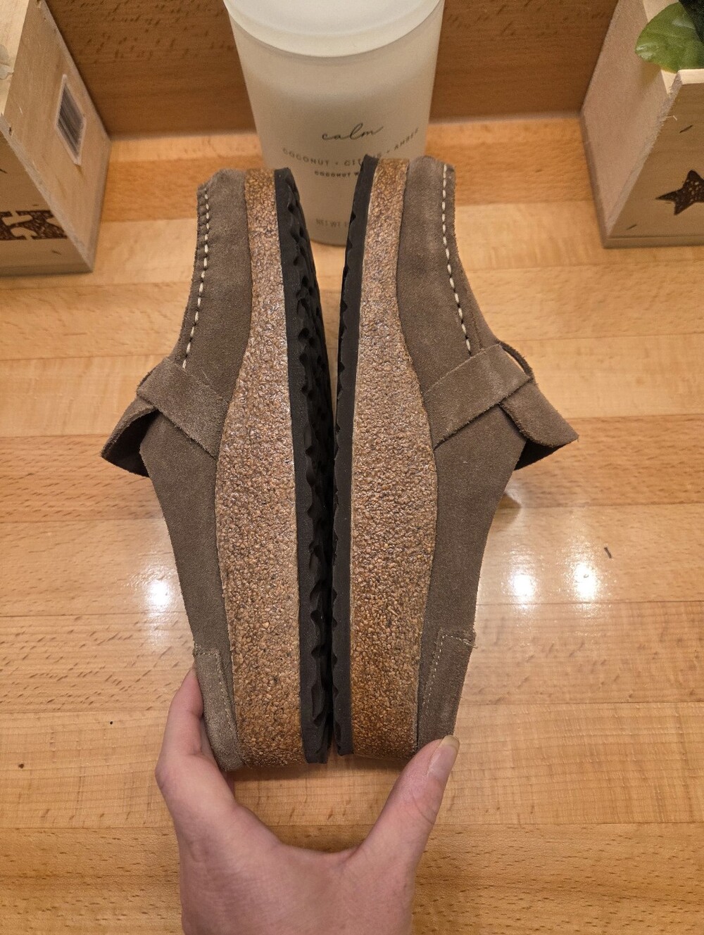 Birkenstock Buckley Suede Clogs Neutral Taupe Women's Size EU 38 - Picture 9 of 10